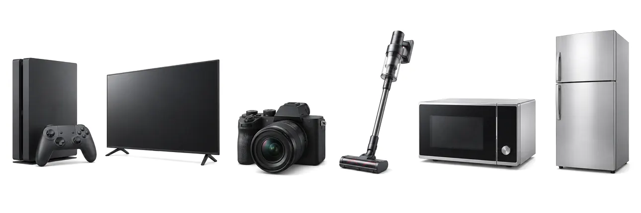 ゲーム機・テレビ・カメラ・掃除機・電子レンジ・冷蔵庫など買取対象の商品