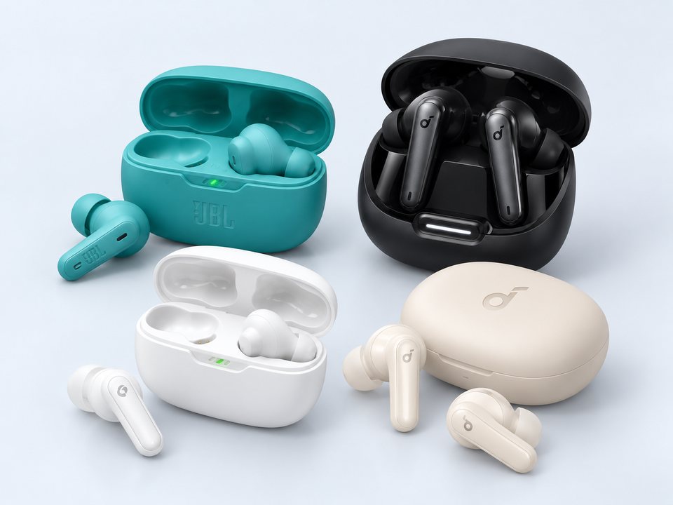 買取強化中の人気商品（SB C&amp;S GLIDiC TW-5300 ・JBL WAVE BEAM 2 ワイヤレスイヤホン・Anker Soundcore Life P2 Mi・Anker Soundcore Liberty 4 ）