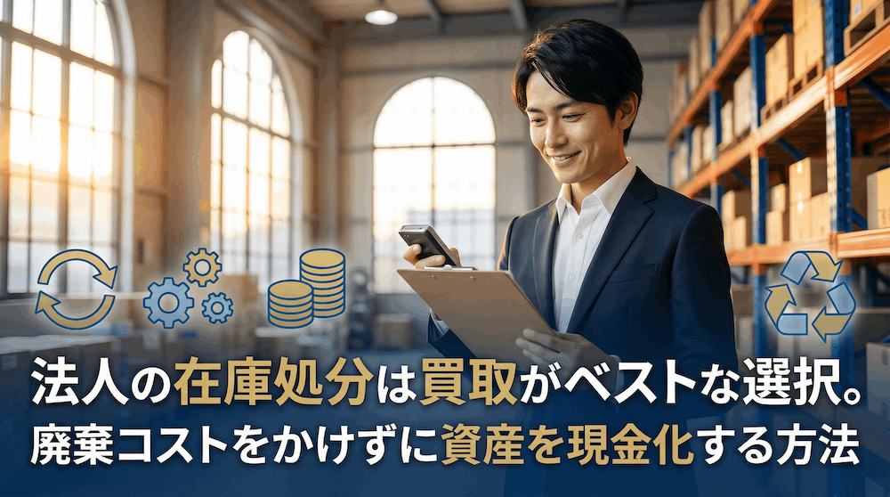 法人の在庫処分は買取がベストな選択。廃棄コストをかけずに資産を現金化する方法