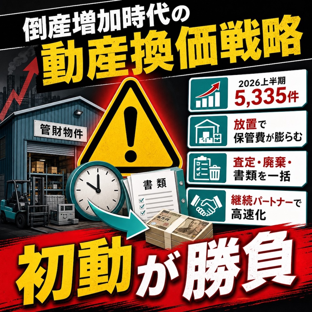 倒産増加時代の動産換価戦略