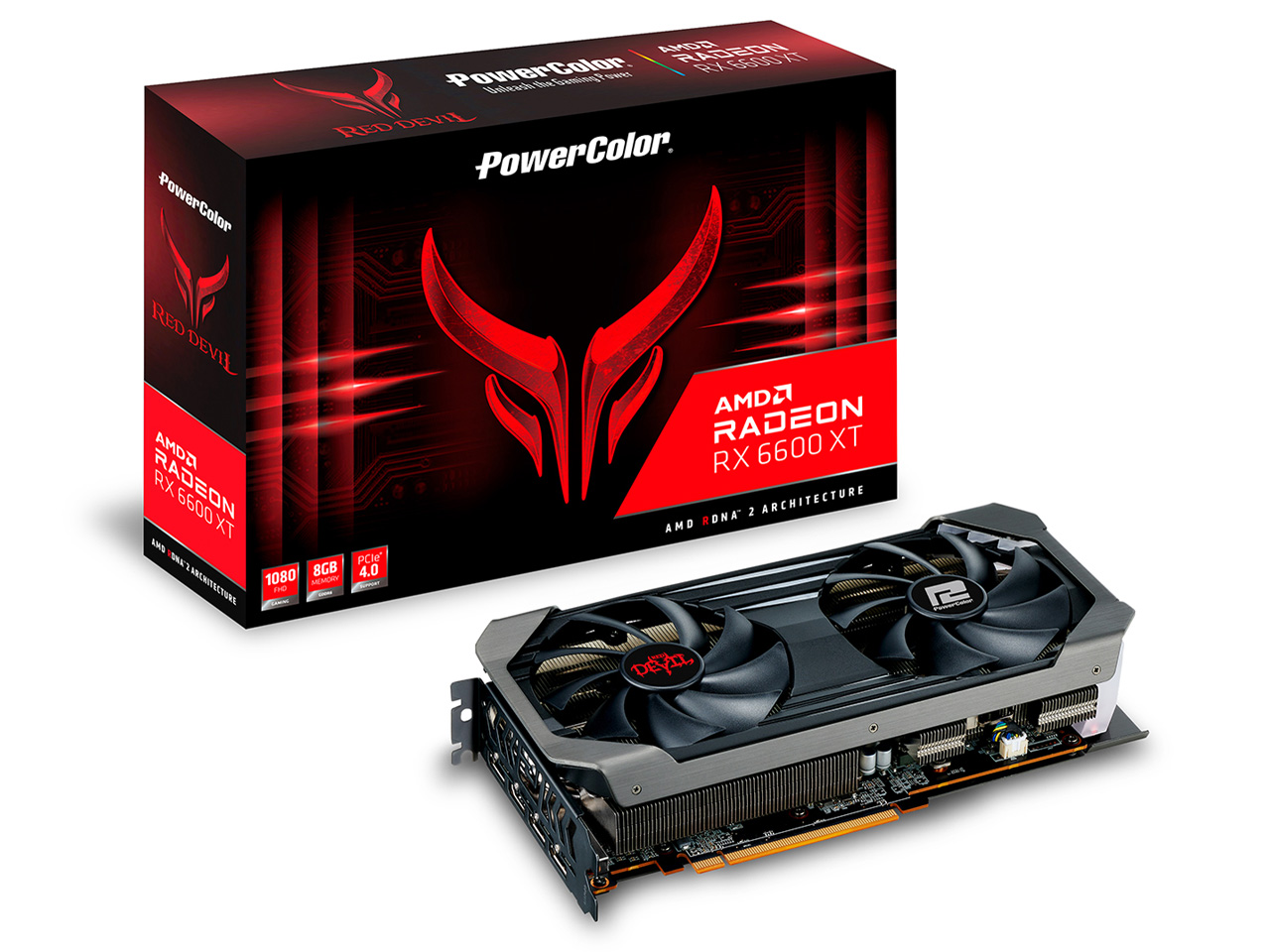 PowerColor Red Devil AMD Radeon RX 6600XT 8GB GDDR6 AXRX 6600XT 8GBD6-3DHE/OC