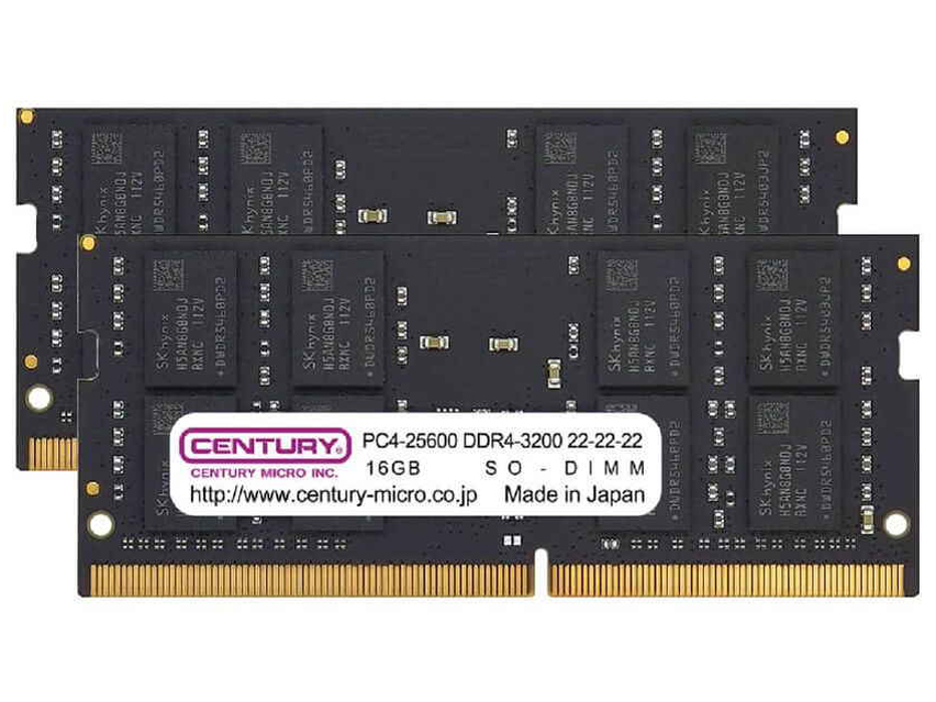 CENTURY MICRO CB16GX2-SOD4U3200の高価買取価格 CENTURY MICRO CB16GX2-SOD4U3200の高価買取価格