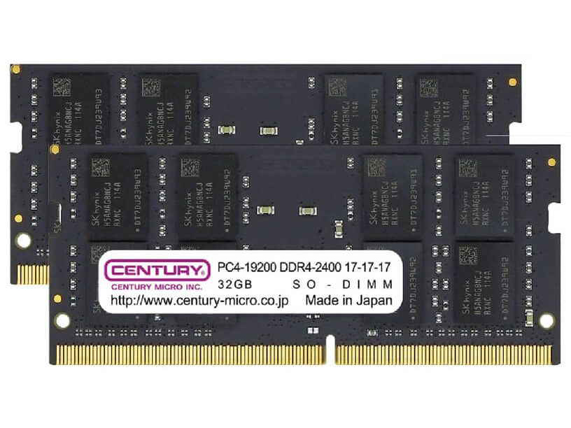 CENTURY MICRO CB32GX2-SOD4U2400の高価買取価格 CENTURY MICRO CB32GX2-SOD4U2400の高価買取価格