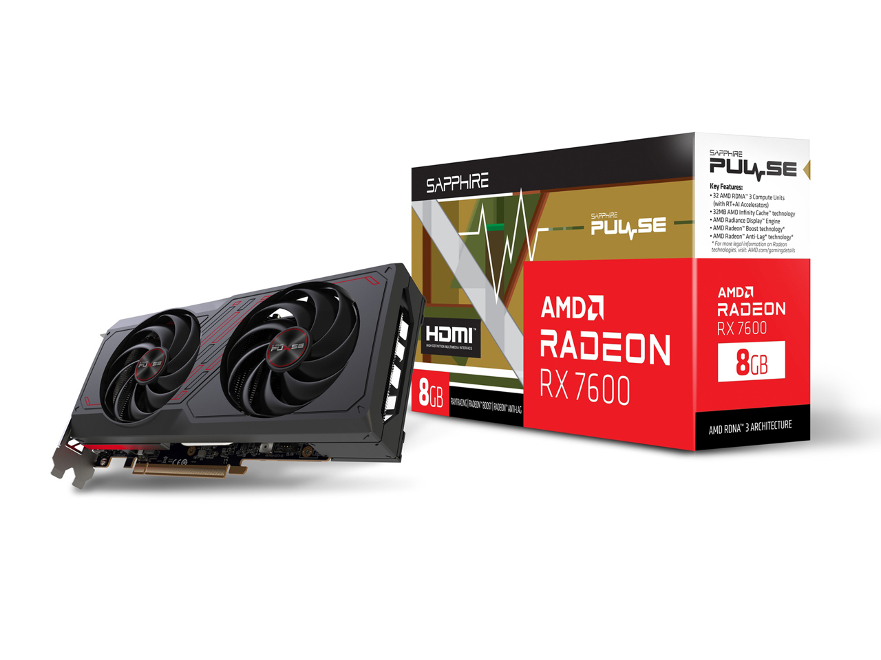 SAPPHIRE PULSE Radeon RX 7600 GAMING 8GB GDDR6の高価買取価格