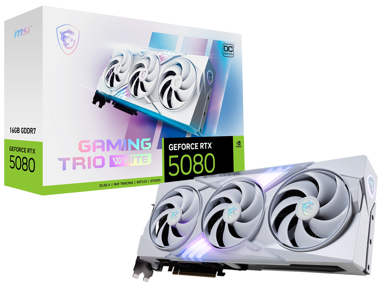 MSI GeForce RTX 5080 16G GAMING TRIO OC WHITEの高価買取価格 MSI GeForce RTX 5080 16G GAMING TRIO OC WHITEの高価買取価格