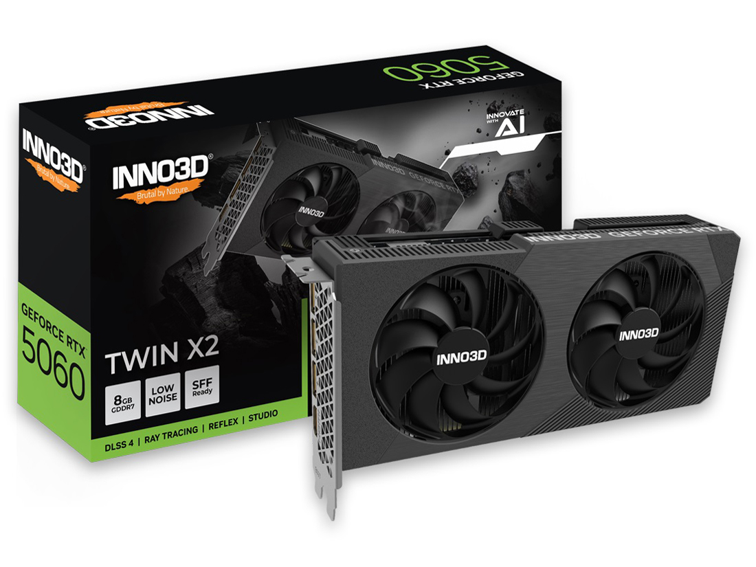 Inno3D GeForce RTX 5060 TWIN X2 GD5060-8GERX2の高価買取価格 Inno3D GeForce RTX 5060 TWIN X2 GD5060-8GERX2の高価買取価格
