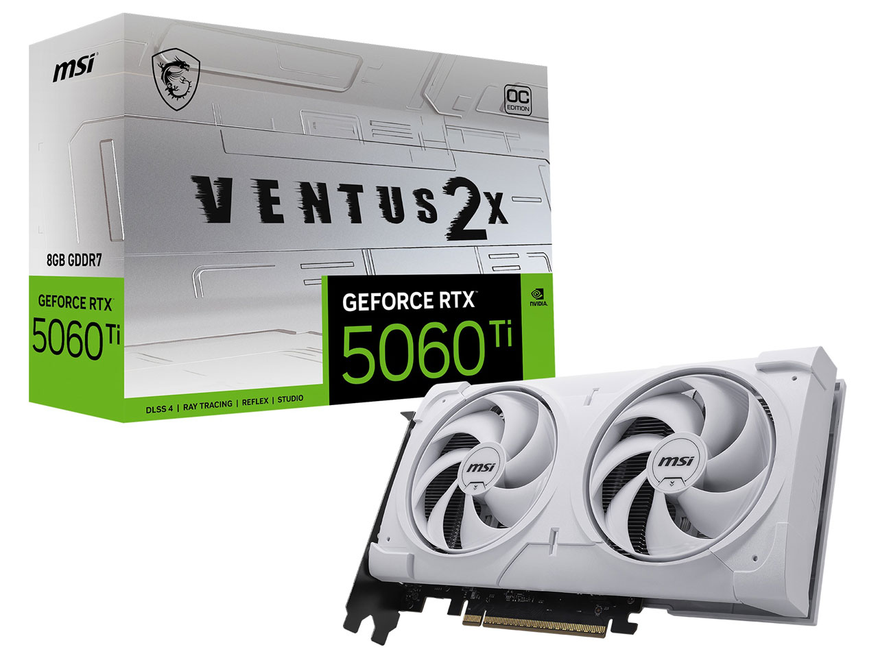 MSI GeForce RTX 5060 Ti 8G VENTUS 2X OC WHITE PLUSの高価買取価格 MSI GeForce RTX 5060 Ti 8G VENTUS 2X OC WHITE PLUSの高価買取価格