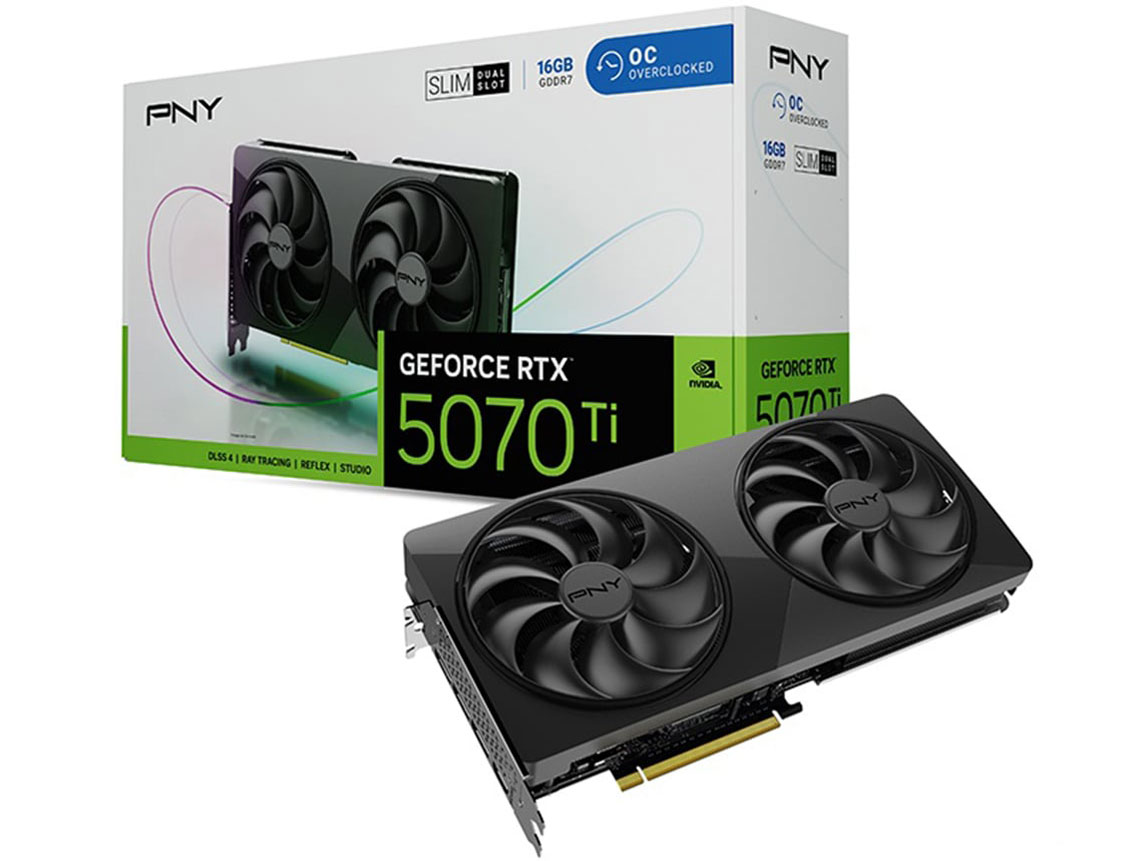 PNY GeForce RTX 5070 Ti 16GB OC SLIM VCG5070T16DFSXPB1-O